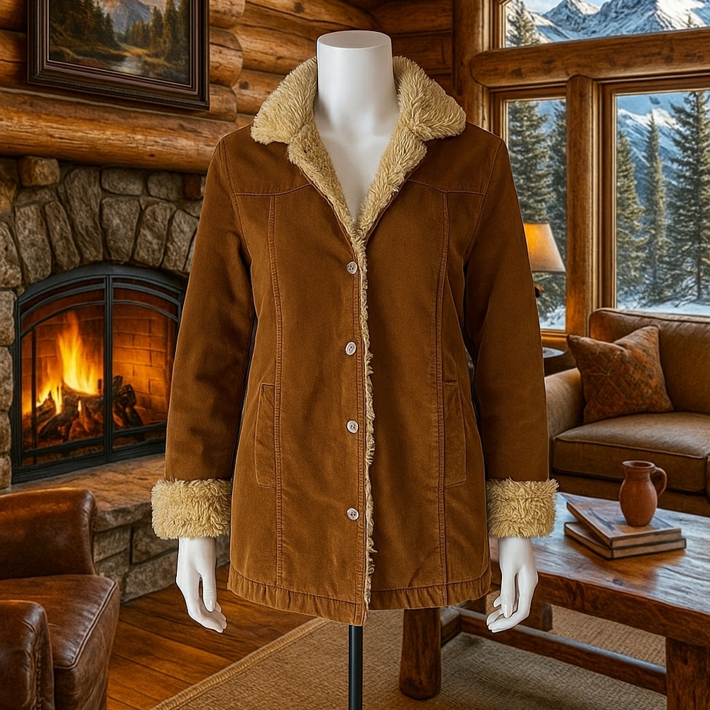 Vintage Y2K Abercrombie & Fitch Cotton Sherpa Farmhouse Chore Barn Jacket